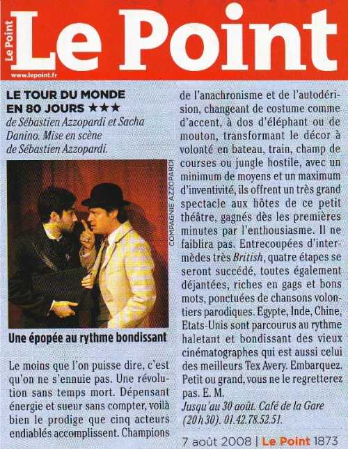 LE POINT: Le tour du monde en 80 jours LE POINT: Le tour du monde en 80 jours