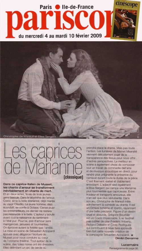 PARISCOPE : Les Caprices de Marianne