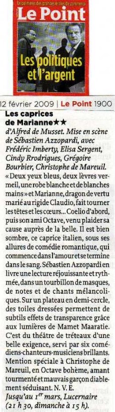 LE POINT : Les Caprices de Marianne LE POINT : Les Caprices de Marianne