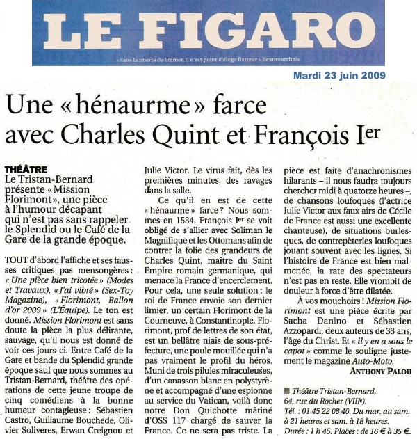 FIGARO : Mission Florimont