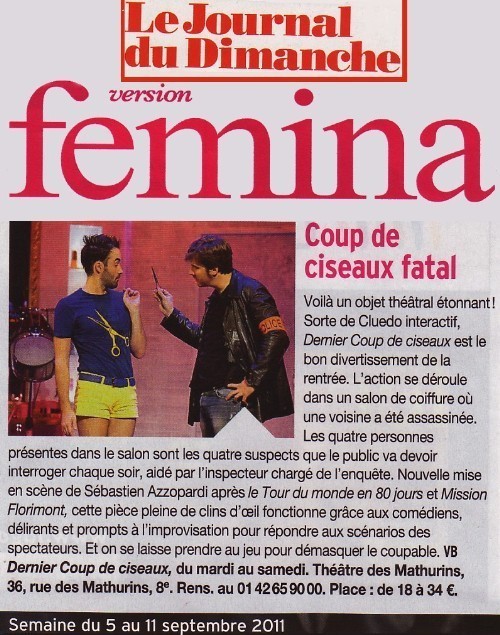 FEMINA JDD : Dernier coup de ciseaux