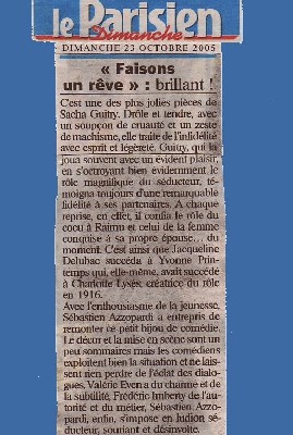 Articles de presse : FAISONS UN REVE Articles de presse : FAISONS UN REVE