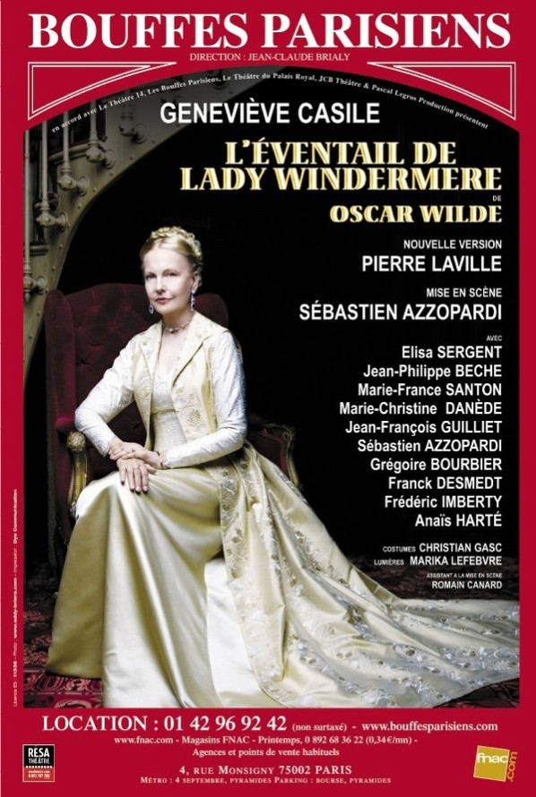 E.Brière : L'éventail de lady Windermere - Théâtre Bouffes Parisiens E.Brière : L'éventail de lady Windermere - Théâtre Bouffes Parisiens