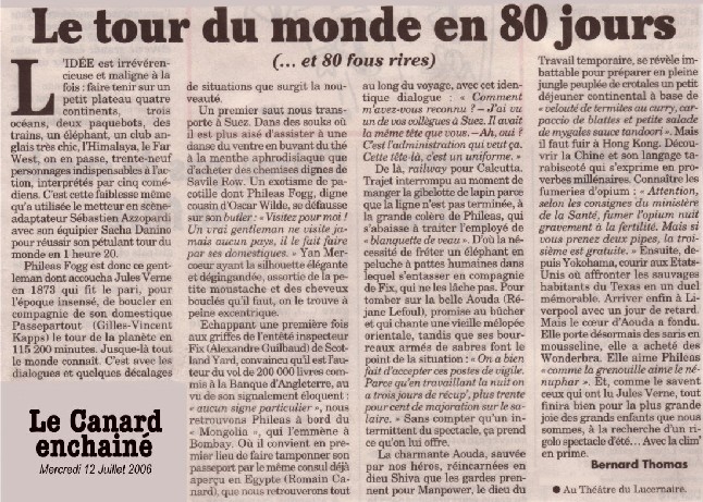 LE CANARD ENCHAÎNÉ : Le Tour du monde en 80 jours LE CANARD ENCHAÎNÉ : Le Tour du monde en 80 jours