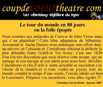 COUP DE COEUR THEATRE : Le Tour du monde en 80 jours