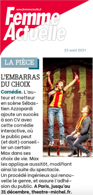 FEMME ACTUELLE : Embarras du choix FEMME ACTUELLE : Embarras du choix