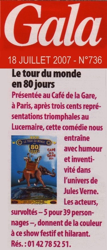 GALA : Le tour du monde en 80 jours GALA : Le tour du monde en 80 jours
