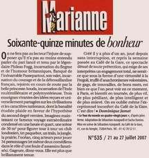 MARIANNE : Le tour du monde en 80 jours