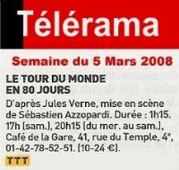 TELERAMA : Le tour du monde en 80 jours TELERAMA : Le tour du monde en 80 jours