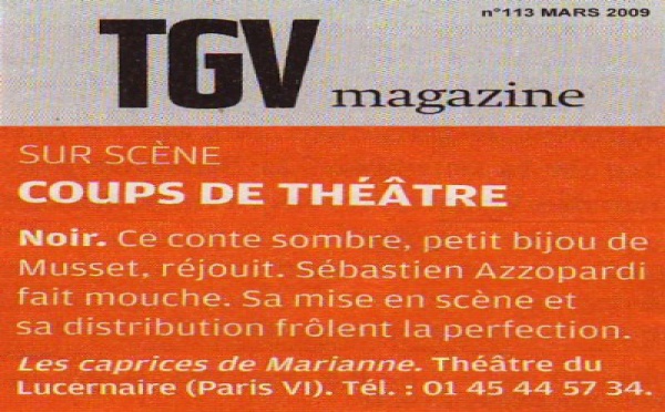 TGV MAGAZINE : Les caprices de Marianne